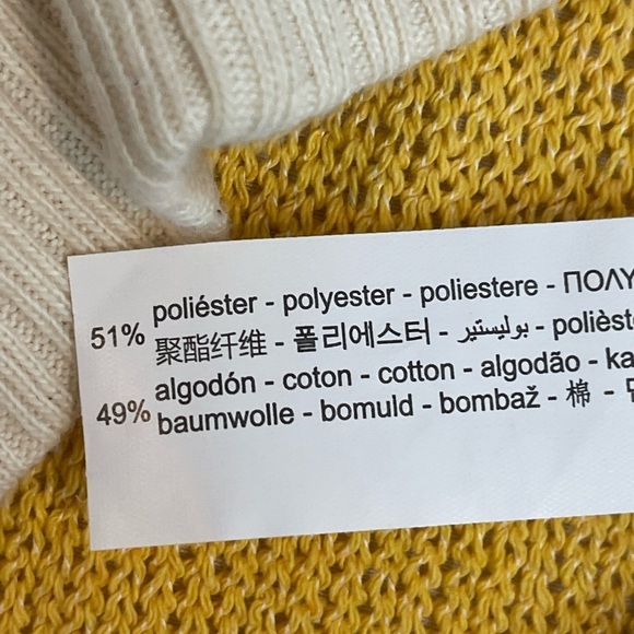 Zara Striped Sweater Vest Size Small Yellow and White NWOT - Picture 7 of 9